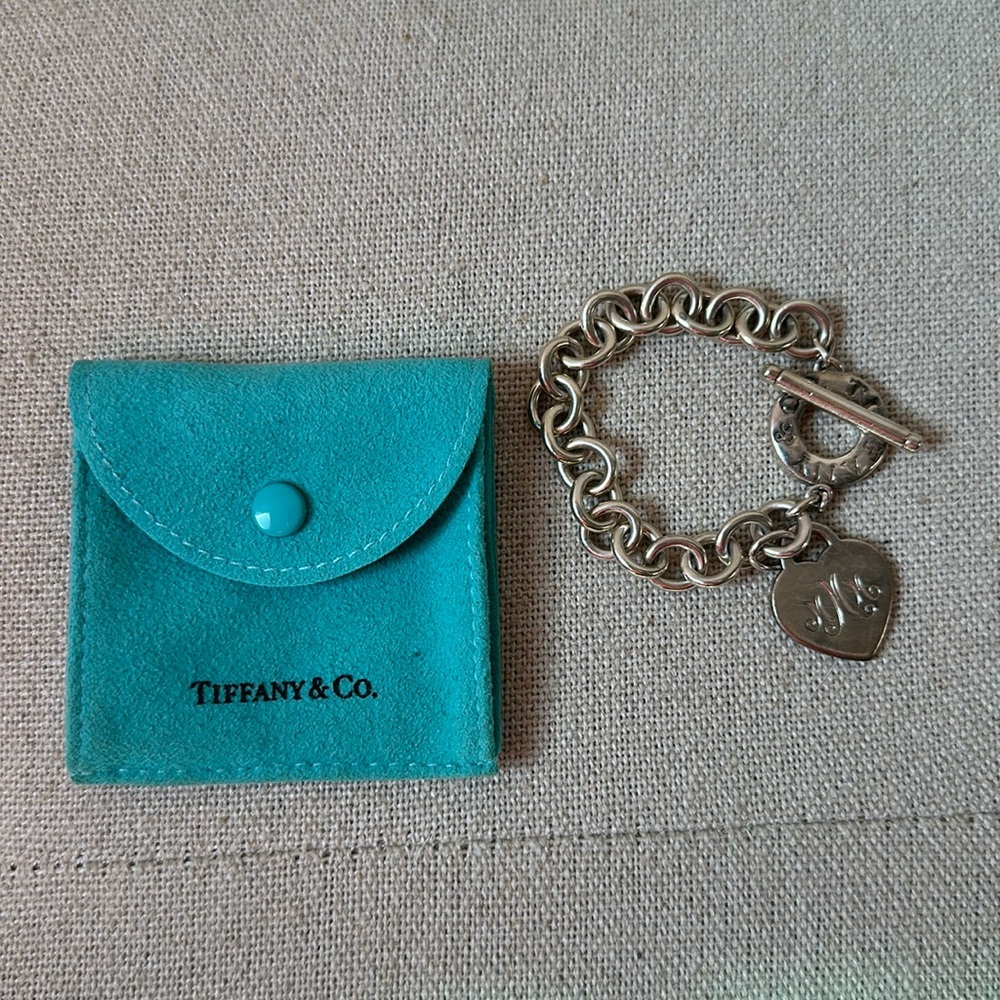 Tiffany & Co Vintage Heart and Toggle Charm Bracelet